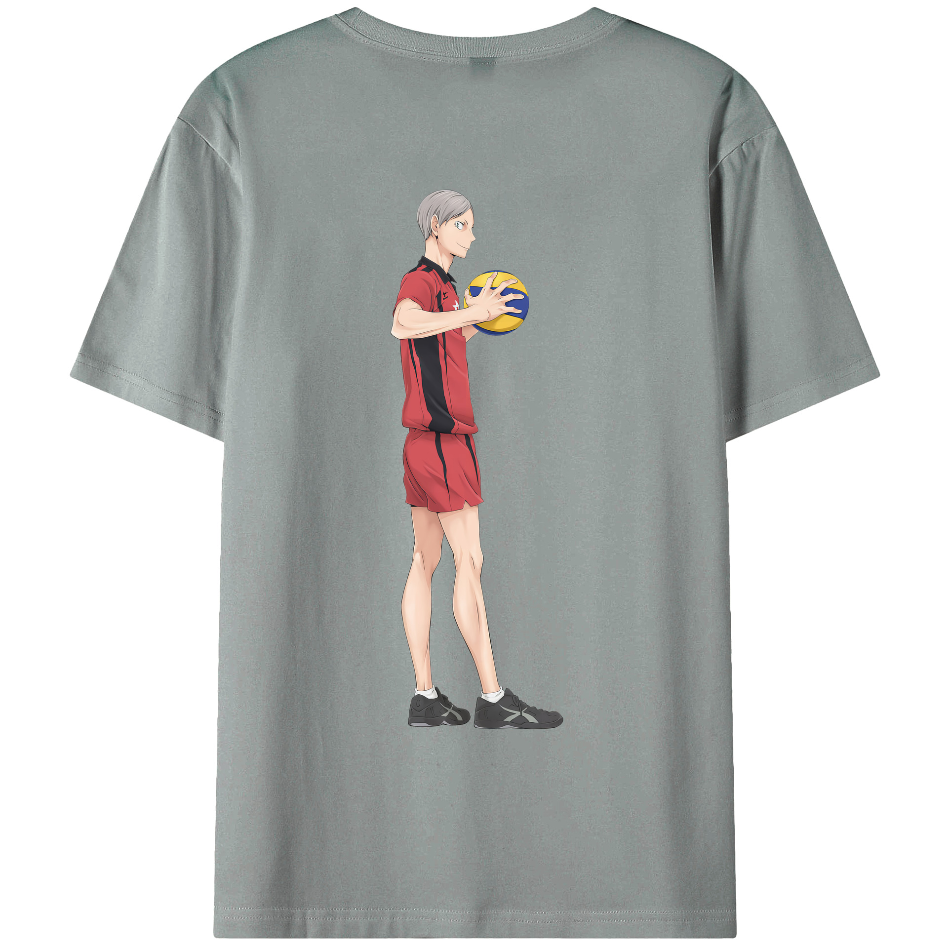 （画像用） ハイキュー!! Haikyu!! 綿100％ メンズ半袖Tシャツ（バックプリント） 通気性